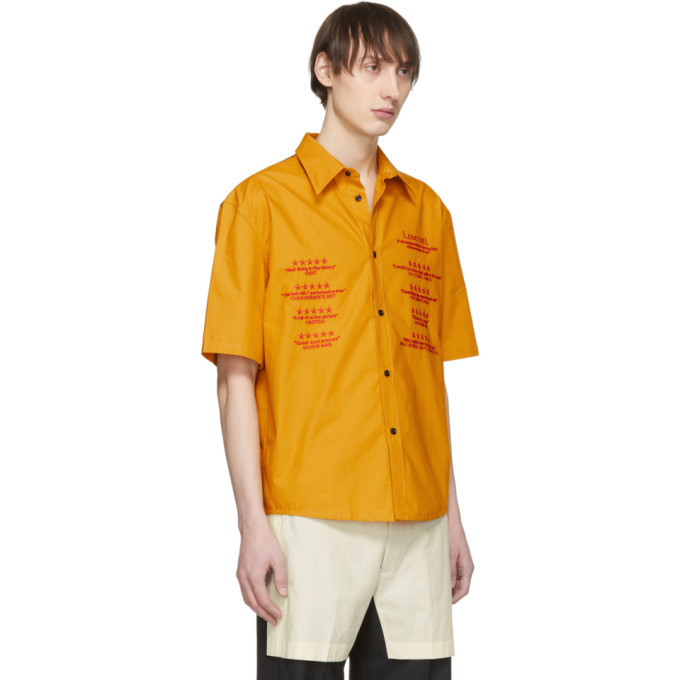 Chin Mens Yellow Love Intl. Short Sleeve Shirt
