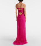 Nensi Dojaka Semi-sheer silk gown