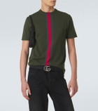 Gucci Web Stripe knitted cotton T-shirt