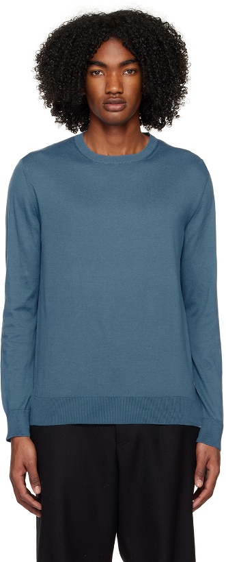 Photo: ZEGNA Blue Fitted Sweater