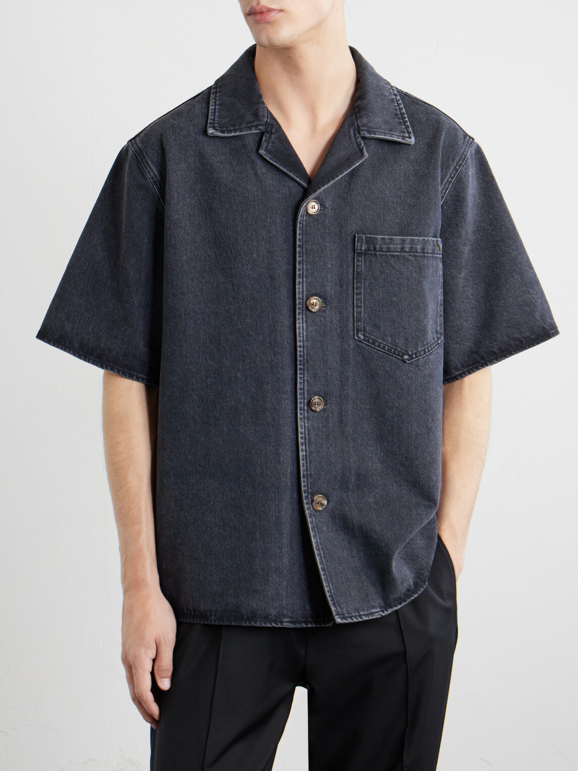 Valentino Garavani - VGold Denim Shirt - Gray