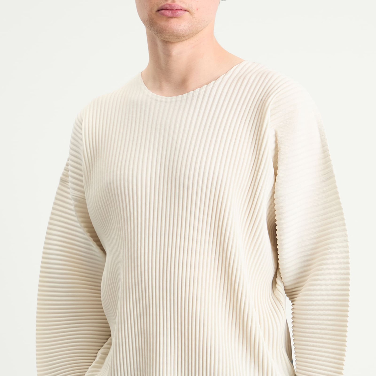 Homme Plissé Issey Miyake Men's Homme Plissé Curve Long Sleeve Top