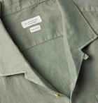 Incotex - Jake Camp-Collar Linen Shirt - Green