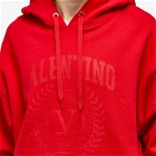 Valentino Men's Crest Popover Hoodie in Red/Red