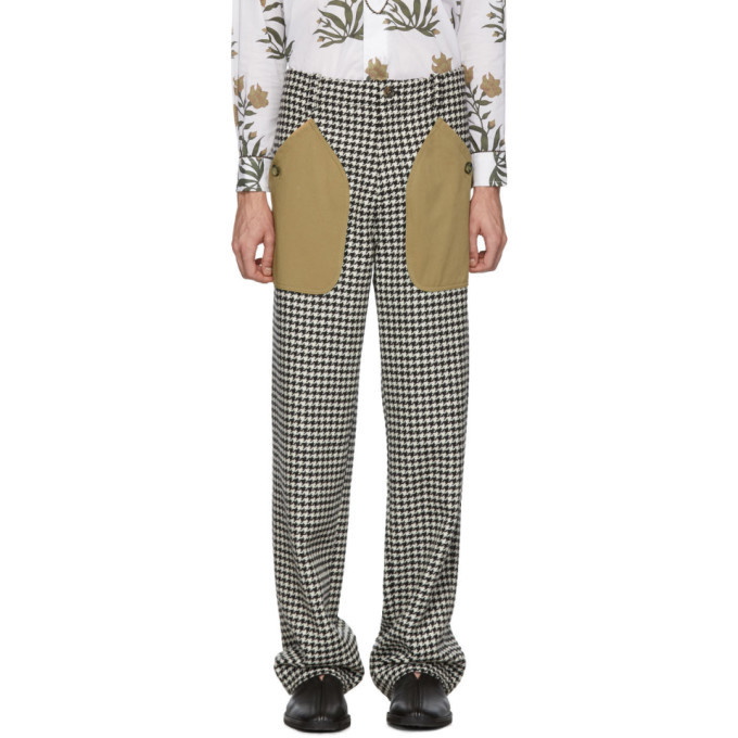 Photo: Loewe Black and White Houndstooth Patch Pocket Trousers