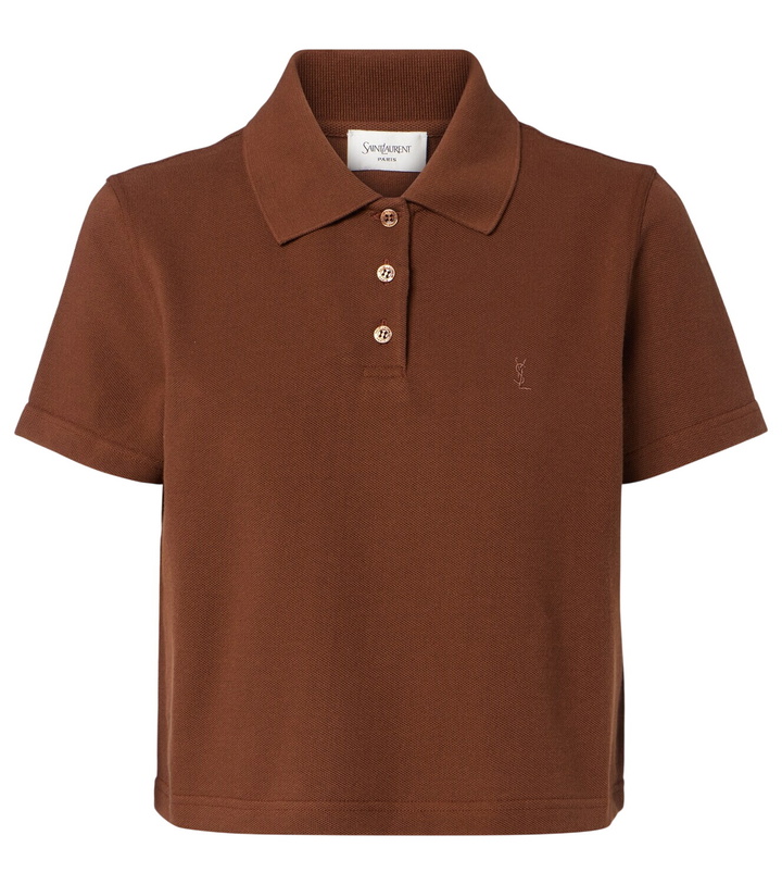 Photo: Saint Laurent Cassandre cotton piqué polo shirt