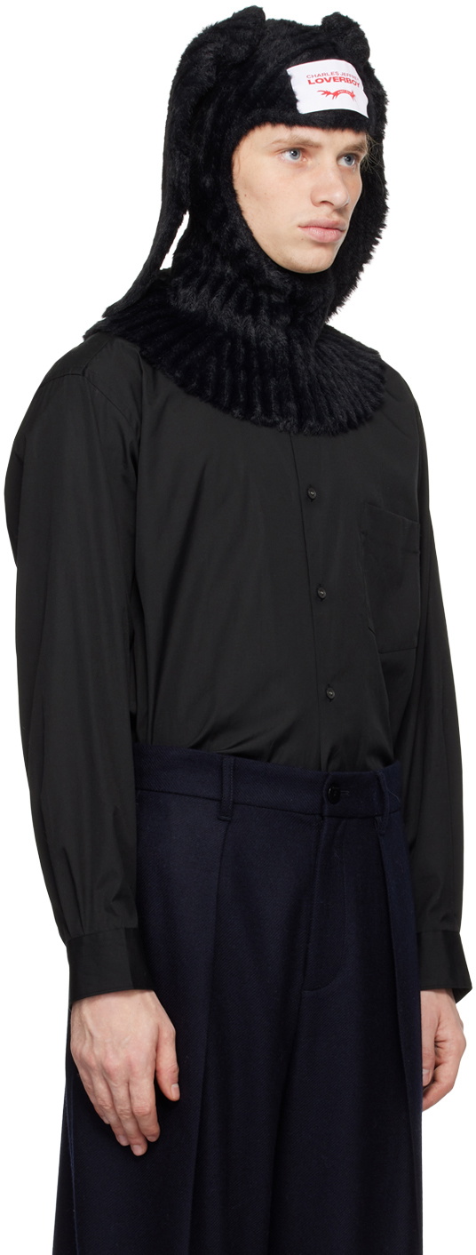 Charles Jeffrey LOVERBOY Black Fluffy Rabbit Balaclava