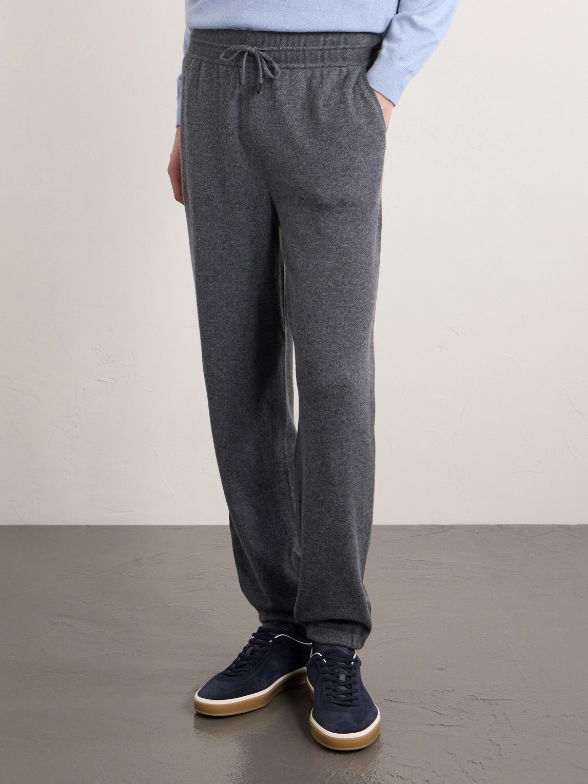 Loro Piana - Merano Tapered Cashmere Trousers - Gray