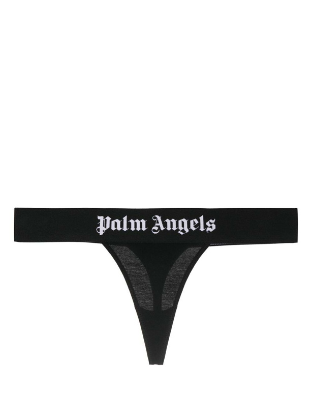 Photo: PALM ANGELS - Logo Cotton Thong Brief