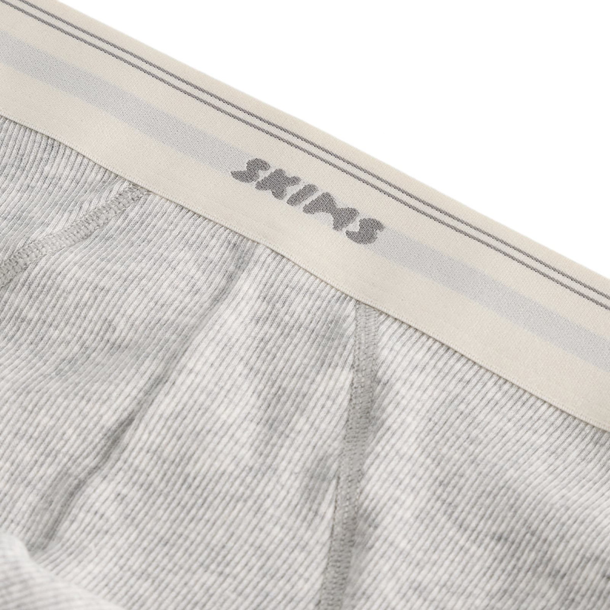 SKIMS Men's Classic Cotton Rib Brief in Light Heather Grey