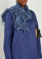 Eileen Fisher Maltino Linen-blend Scarf - Blue - One Size