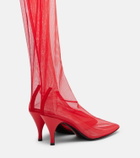 Herbert Levine Sheer Perfection mesh over-the-knee boots