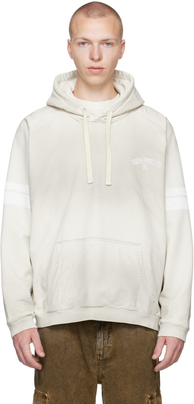 GUESS USA Off-White Relaxed Hoodie GUESS