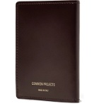 Common Projects - Logo-Print Leather Bifold Wallet - Burgundy