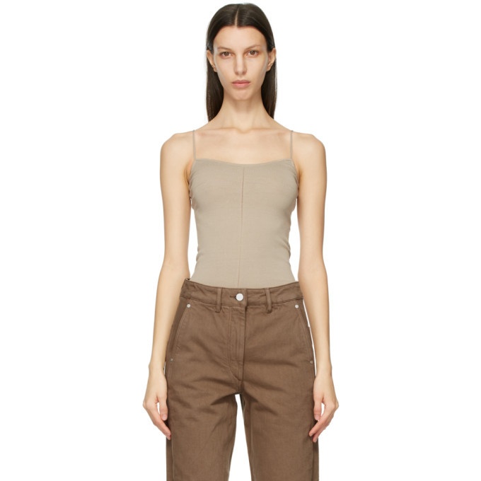 Lemaire Taupe Second Skin Tank Top Lemaire