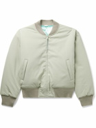 Acne Studios - Orlingo Logo-Embroidered Reversible Padded Twill and Satin Bomber Jacket - Neutrals