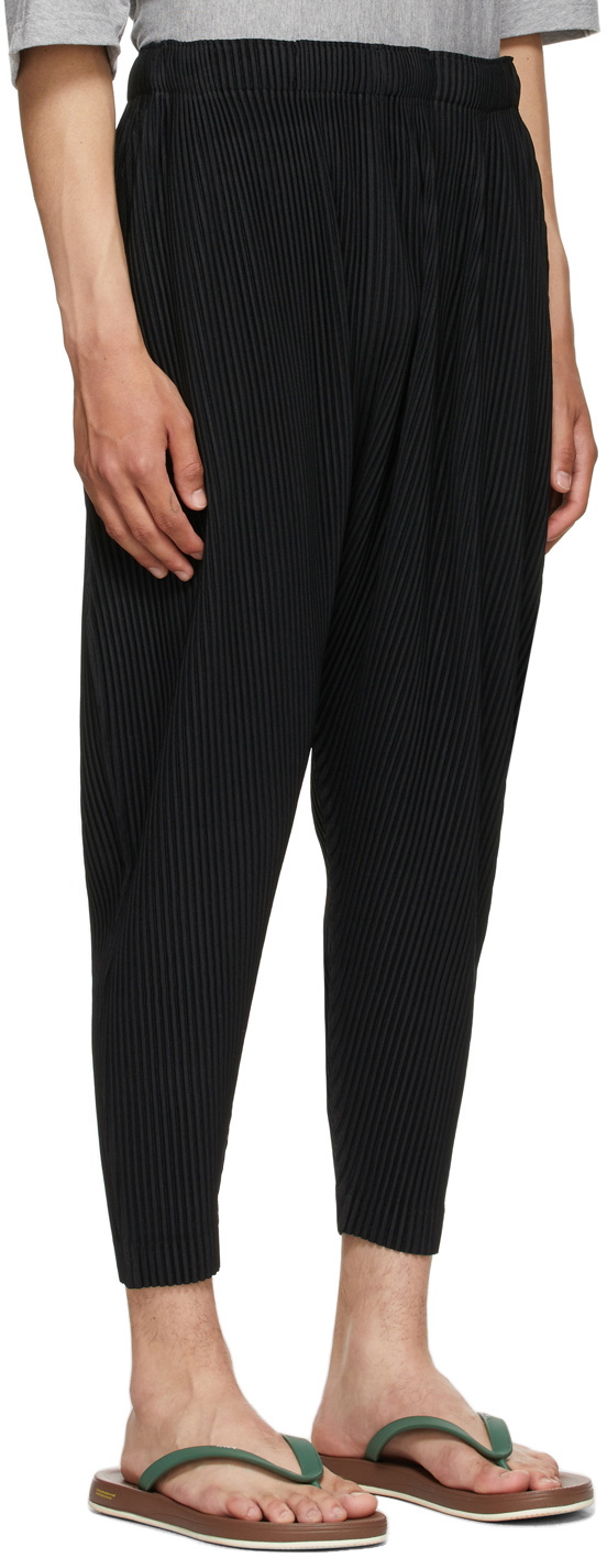 Homme Plissé Issey Miyake Black Pleats Bottoms 1 Trousers Homme