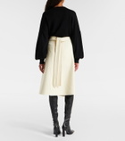 Proenza Schouler Bodhi high-rise wool-blend bouclé wrap skirt
