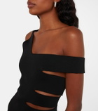 Mugler Asymmetric cutout midi dress