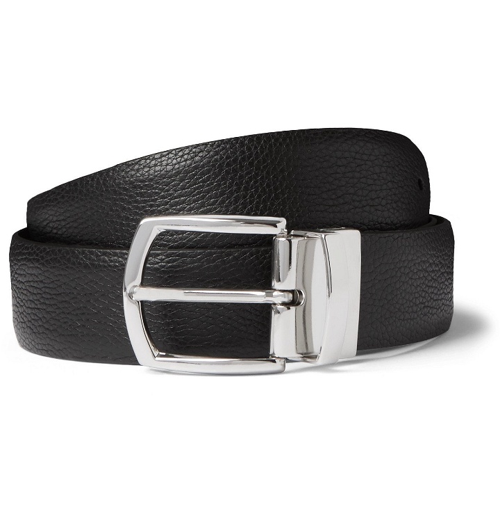 Photo: Anderson's - 3.5cm Full-Grain Leather Belt - Black