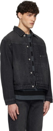 Uniform Bridge Black Type 1 Trucker Denim Jacket