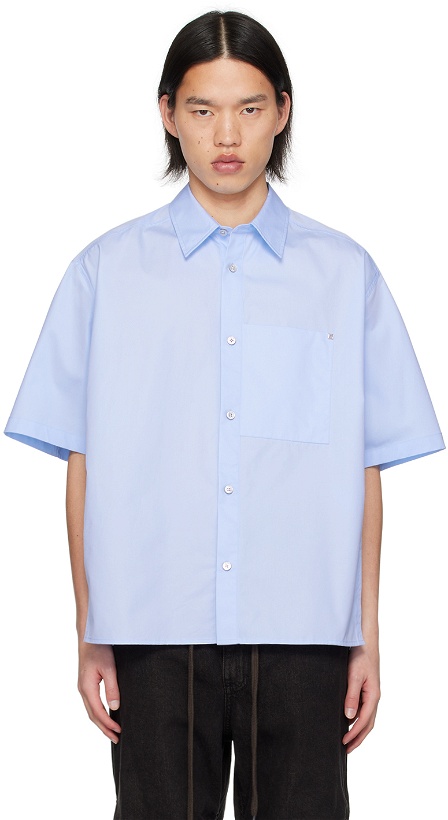 Photo: Wooyoungmi Blue Spread Collar Shirt