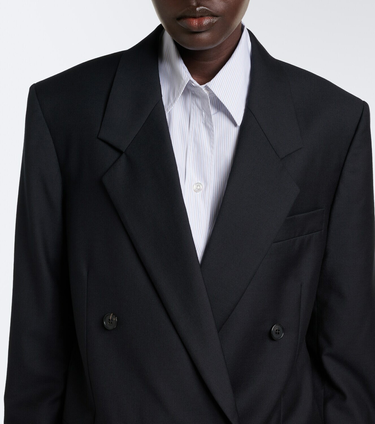 The Row Isani double-breasted virgin wool blazer