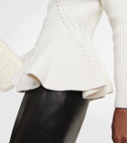 Alexander McQueen Peplum wool and cashmere sweater