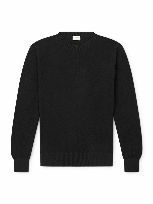 Photo: SAINT LAURENT - Cotton Sweater - Black