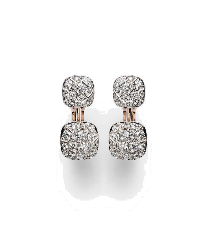 Photo: Pomellato Nudo 18kt rose and white gold earrings with diamonds