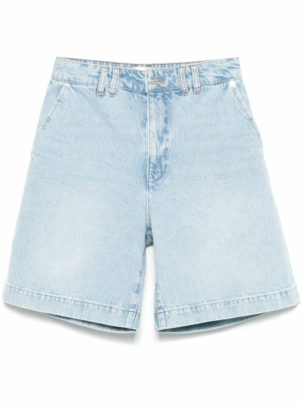 FRAME Blue Organic Cotton Denim Shorts