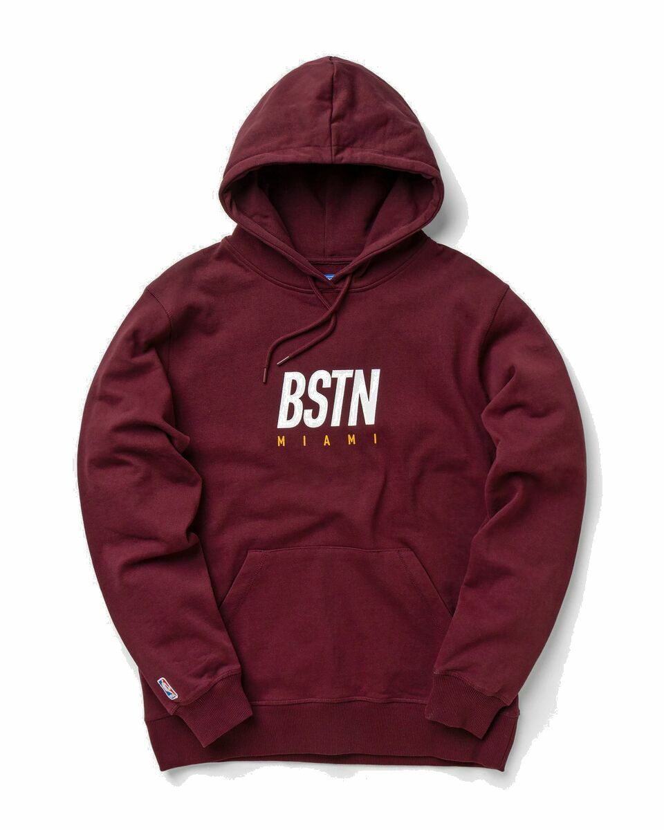 Photo: Bstn Brand Bstn & Nba Miami Heat Hoody Red - Mens - Hoodies