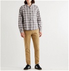 Albam - Miles Camp-Collar Checked Cotton-Flannel Shirt - Gray