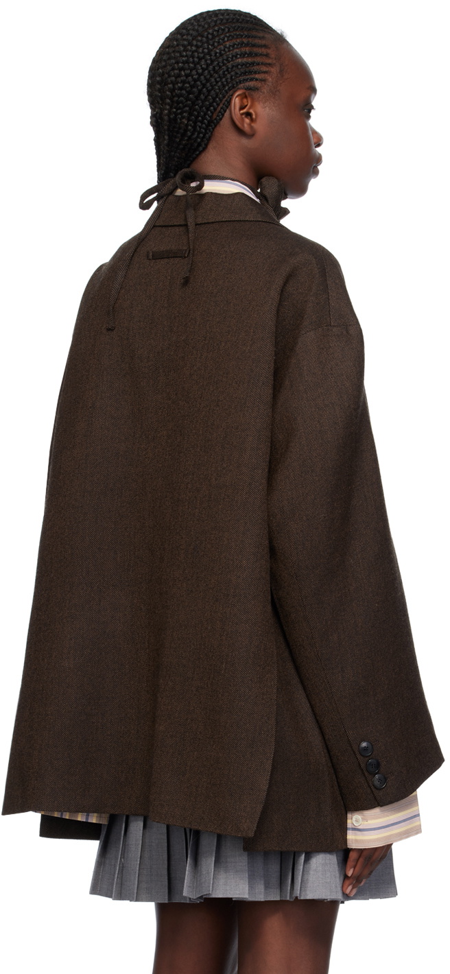 lesugiatelier Brown Crease Blazer