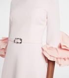 Safiyaa Belen ruffled crêpe gown