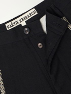 Kartik Research - Sultan Straight-Leg Embroidered Wool Trousers - Black