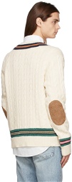 Polo Ralph Lauren Off-White Cricket V-Neck Sweater