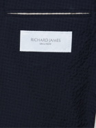 RICHARD JAMES - Spirit Slim-Fit Wool and Cotton-Blend Seersucker Blazer - Blue