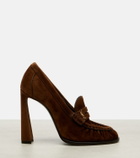 Saint Laurent Le Loafer 110 suede loafer pumps