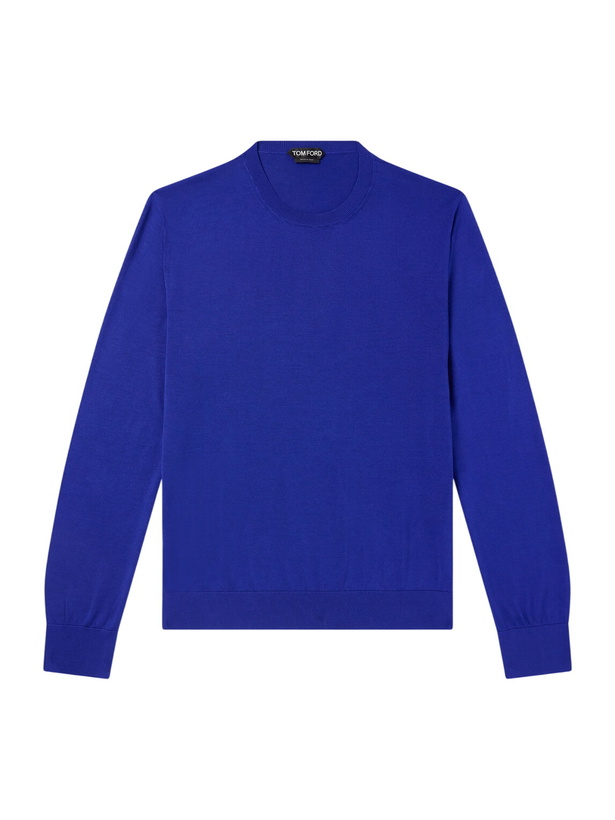 Photo: TOM FORD - Silk Sweater - Blue
