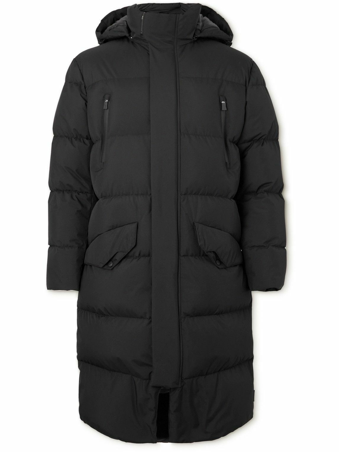 Herno Laminar - Quilted Shell Hooded Jacket - Black Herno