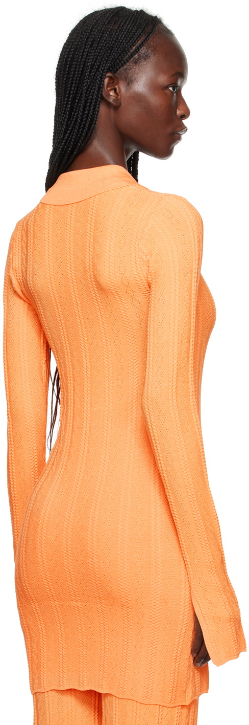 REMAIN Birger Christensen Orange Buttoned Cardigan