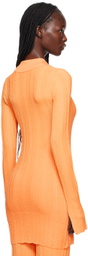 REMAIN Birger Christensen Orange Buttoned Cardigan