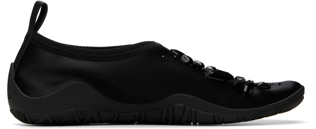 Jil Sander Black Elbe Slipper Sneakers