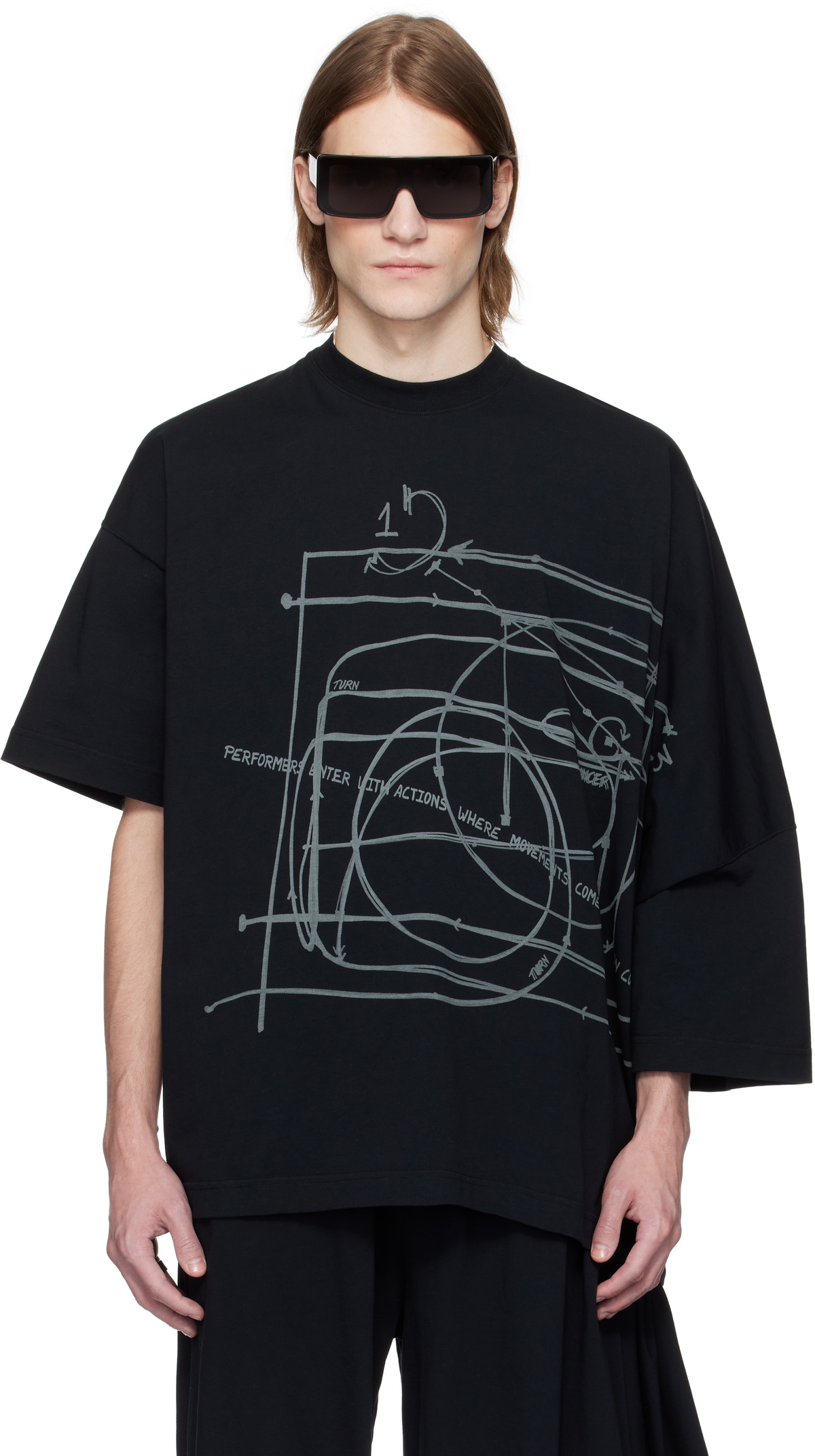 ALAINPAUL Black Extended T-shirt