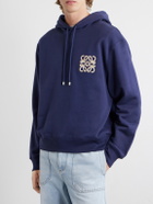 LOEWE - Paula's Ibiza Anagram-Embroidered Cotton-Jersey Hoodie - Blue