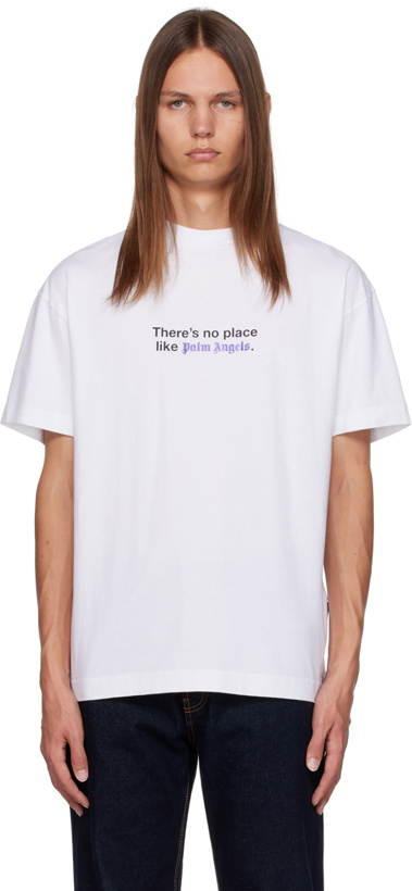 Photo: Palm Angels White 'No Place' T-Shirt
