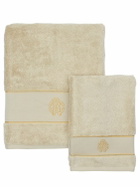 ROBERTO CAVALLI Set Of 2 New Gold Towels