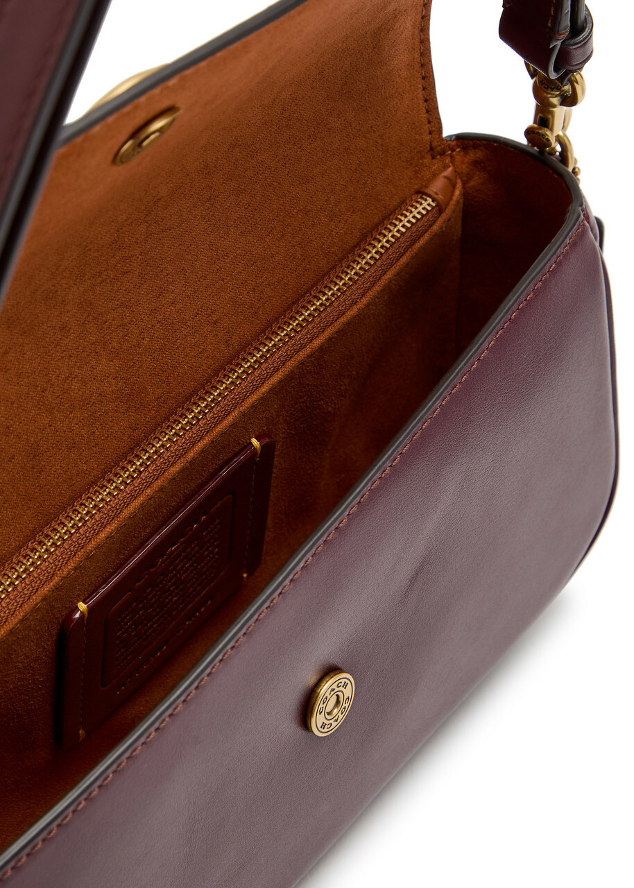 Coach Brook Leather Shoulder bag - Burgundy - One Size