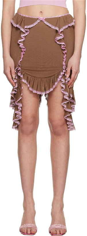 Photo: Nodress Brown Bow Miniskirt